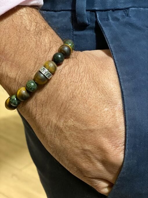 PULSERA PIEDRA Y AROS