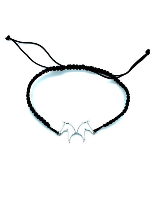 PULSERA MACRAME Y PLATA