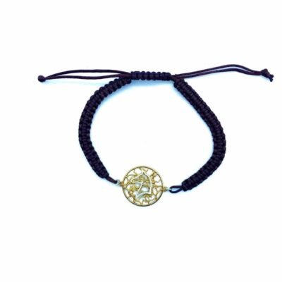 PULSERA MACRAME Y PLATA